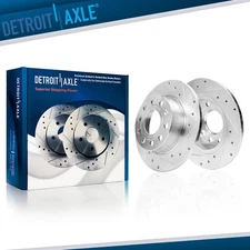 253mm Rear Drilled Brake Rotors for Volkswagen Jetta Beetle Golf Audi A3