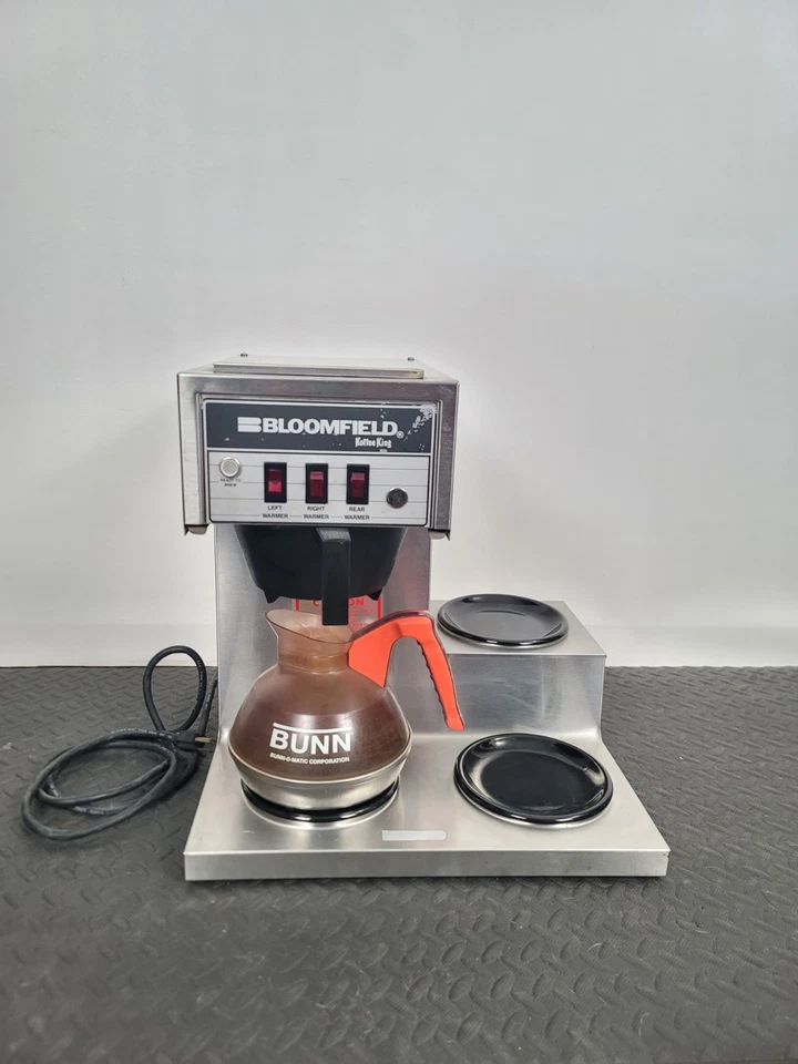 Cafetera de goteo comercial Bloomfield Koffee King 8571 acero inoxidable 3 quemadores Foto 2 de 4