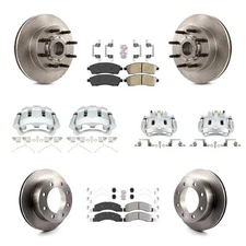 Front Rear Brake Rotors Pads Calipers Kit for Ford Excursion 2005 oeC2 Stock OE