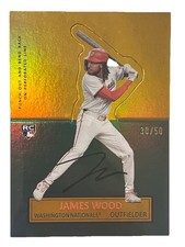 2025 Topps Archives - James Wood RC Pop Up Insert #64SU-3 Auto Gold /50