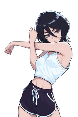 Rukia Bleach Waifu Anime Sticker 6'' Car Decal Weatherproof
