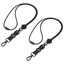 2Pcs Heavy Duty Breakaway Lanyard, Adjustable Neck Lanyard, Black