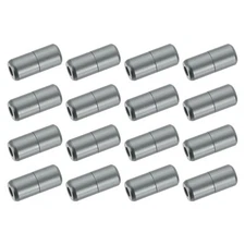 16Pcs Shoe Laces Buckle Lock Aluminum No Tie Shoelace Turnbuckle, Grey