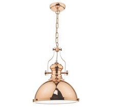 DÄR LIGHTING Dar ARO0164 Arona 1 Light Pendant Copper Glass  34892 RRP £179