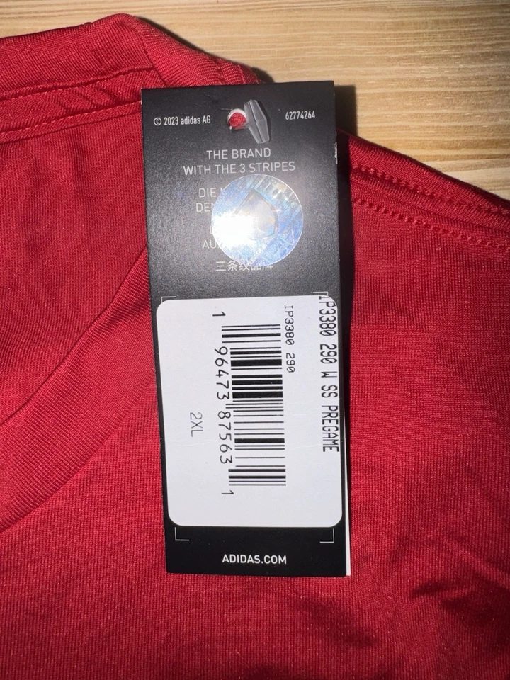 NWT Adidas New England Revolution Pre-Game Shirt Red Women's 2XL Soccer Jersey - Image 4 of 4