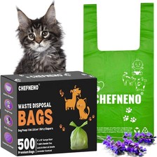 Pet Poop Bags 500 ct. Dog/ Cat Scented Poop Bags with Easy Tie Handles