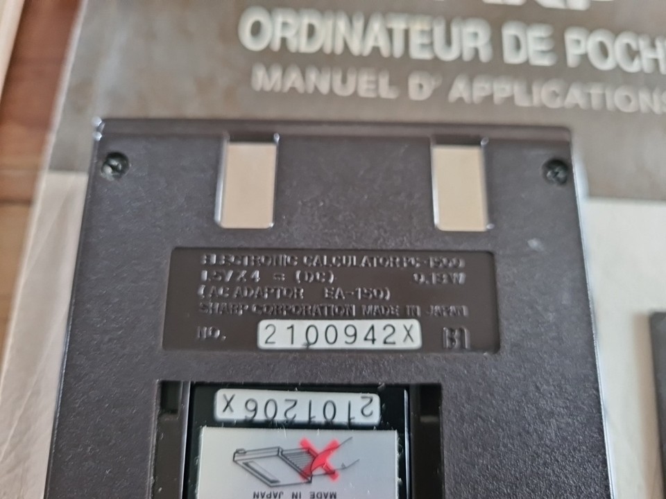 Vintage complet SHARP PC-1500 PC 1500 + RAM CE-155 très bon état boite ...