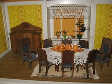 Carl Brandt 1926 Zabytkowe meble do jadalni do domku dla lalek-Pokój dla lalek