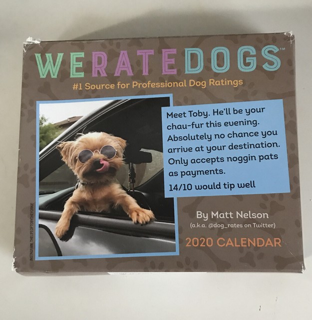 we rate dogs day to day calendar