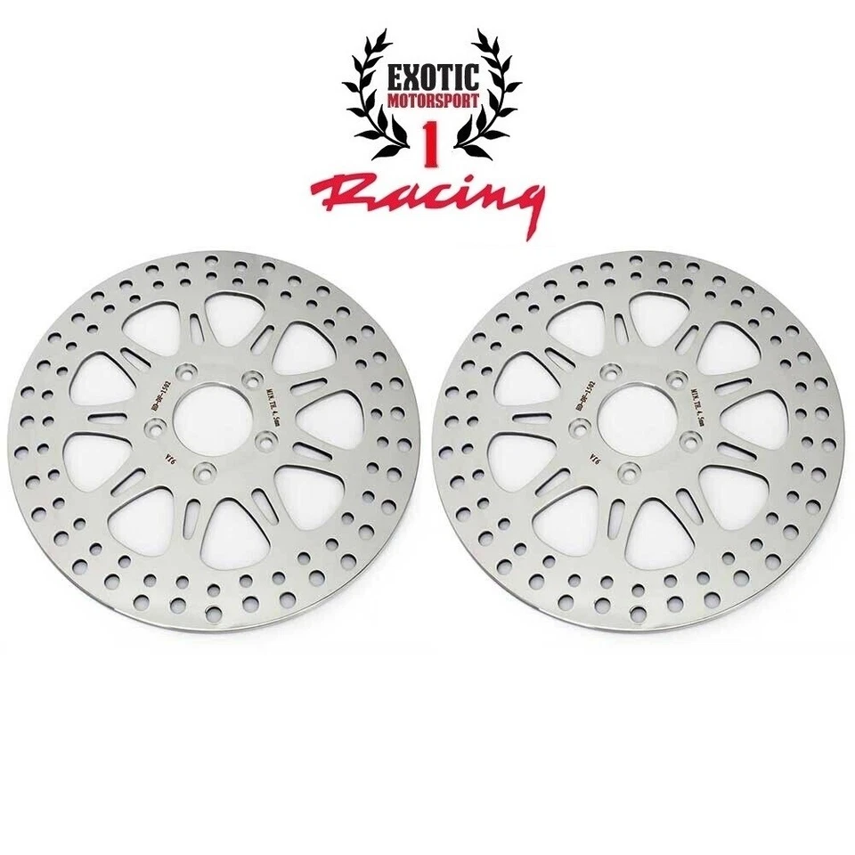 Harley front rear brake disc rotors and Pads Softail Fatboy Heritage Dyna - Imagen 2 de 4