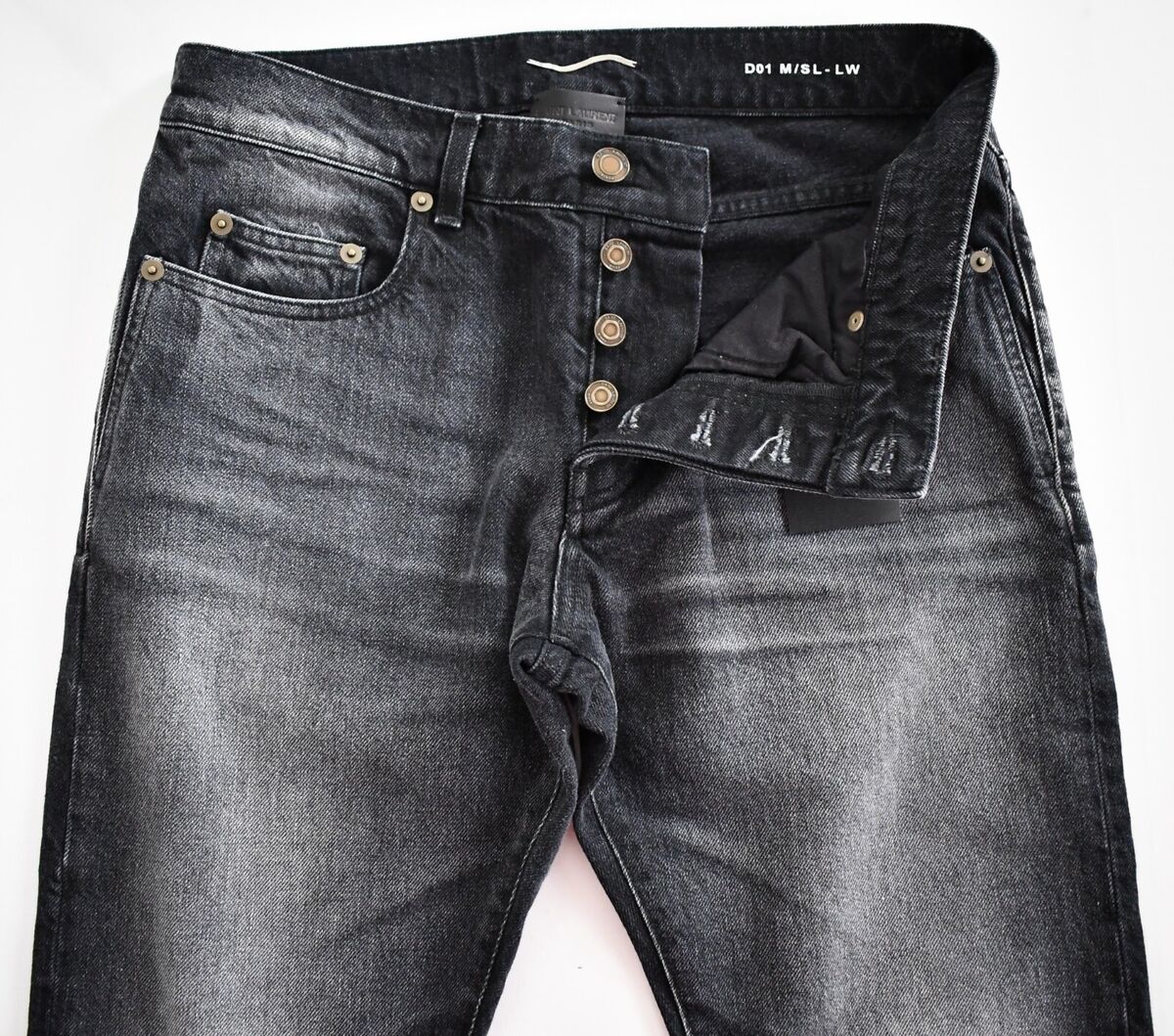 🆕️ SAINT LAURENT Paris D01 M/SL-LW Black SLIM FIT LOW 🆕️ SAINT LAURENT Paris D01 M/SL-LW Black SLIM FIT LOW