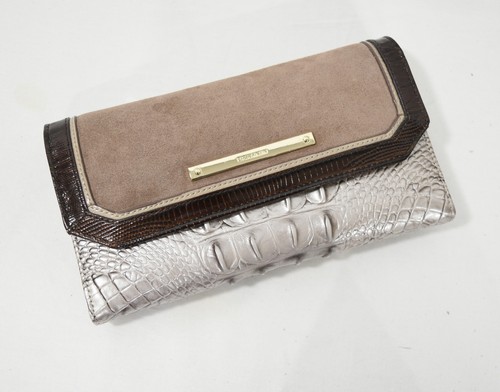 SET Brahmin Medium Asher Tote/Shoulder Bag+ Checkbook Wallet Chardonnay Clermont - Picture 9 of 12