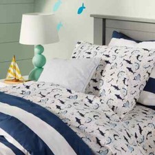 4 pc Pillowfort Shark Full Sheet Set NIP