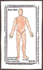 Cloth Art Doll Pattern "Basic Male" by Mary Tressler