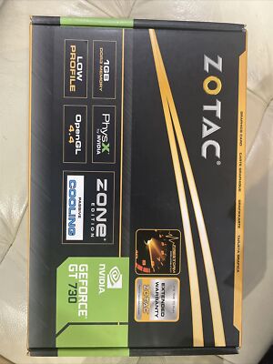 NEW ZOTAC NVIDIA GEFORCE GT 730 ZONE EDITION 1GB 64BIT DDR3 CARD - Low Profile