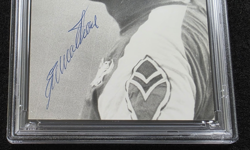 EDDIE MATHEWS Signed Real Photo Postcard-HOF-MILWAUKEE BRAVES-PSA - Picture 2 of 4