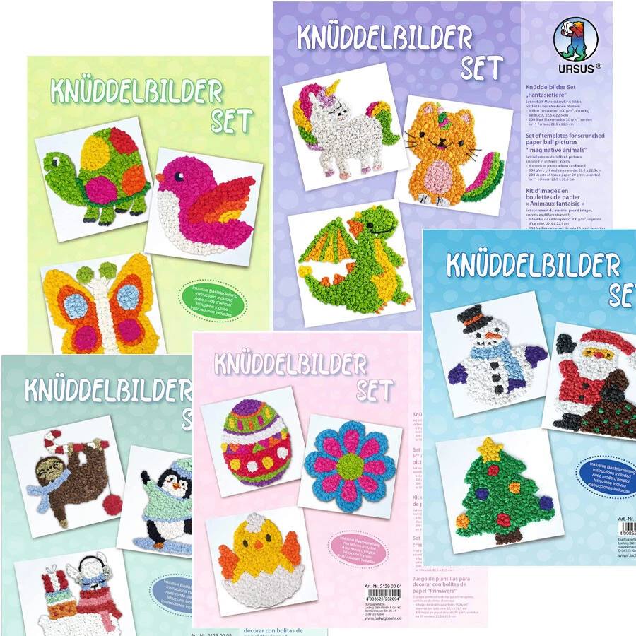 NICHT VORHANDEN Ursus Knüddel Bilder Schnipsel Bastel Set Weihnachten Ostern Frühling Tiere neu