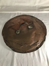 Primitive Antique 13" Copper Lid with Hand Forged Iron Handle