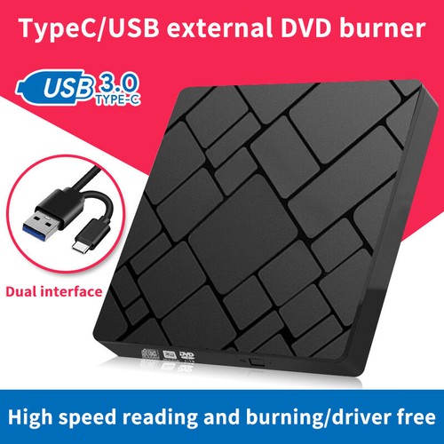TypeC+USB 3.0 External Blu-ray Drive CD24X High-speed Drive Tools And Burning - Afbeelding 6 van 12