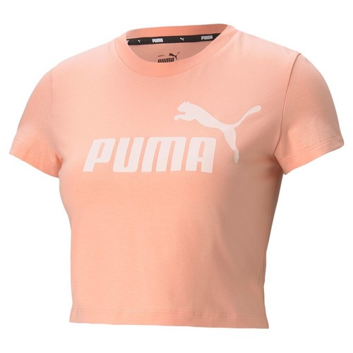 PUMA Damen ESS Slim Logo Tee / Kurzarm T-Shirt Top - Picture 5 of 10