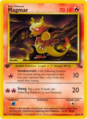 ポケモンカード 旧裏 1st edition Magmar ブーバー PSA8 1st Edition Magmar 39/62 - Fossil - Near Mint | eBay