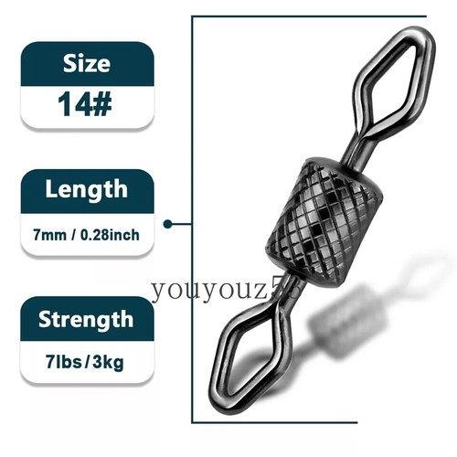 Rolling Swivel with Diamond Eye High Quality Fishing Line Connector 7lb-157lb - Picture 7 of 36