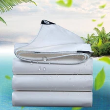 Canvas Tarp 19.4oz Heavy Duty Waterproof Multipurpose Tarpaulin for RV Canopy