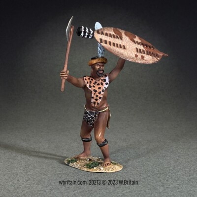W Britain -  Senior Zulu Warrior with Axe #20213