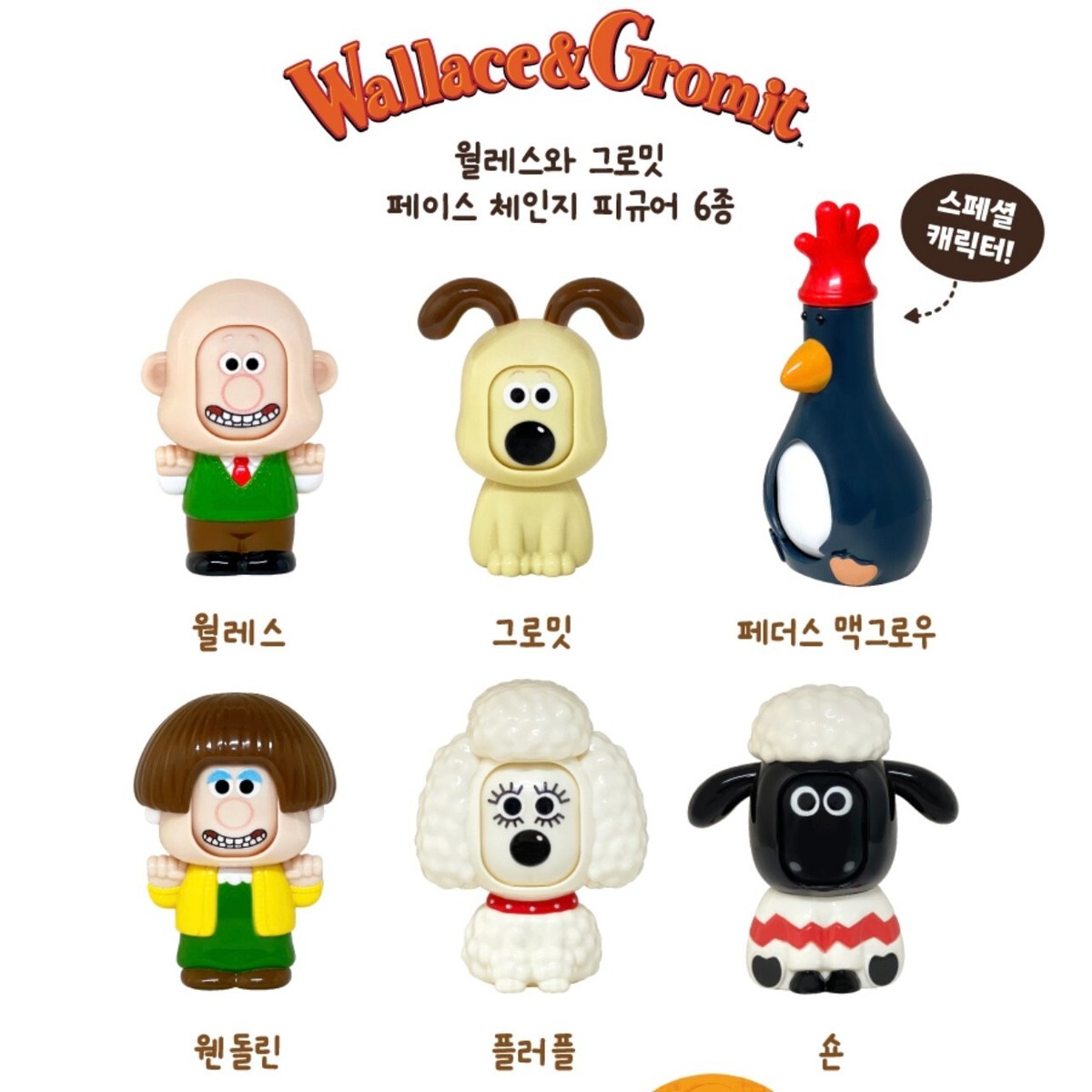 1pc Random Blind Box Wallace & Gromit McGraw Face Changing