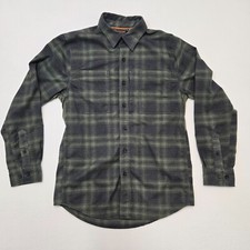 Ridgecut Toughwear Flannel Shirt Men  s Medium Blue Green Plaid Button Up Vented
