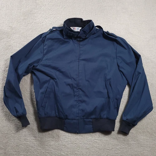 Vintage MBA Manufacturers of Business Apparel Jacket Mens Large Blue Made in USA - product listing photo