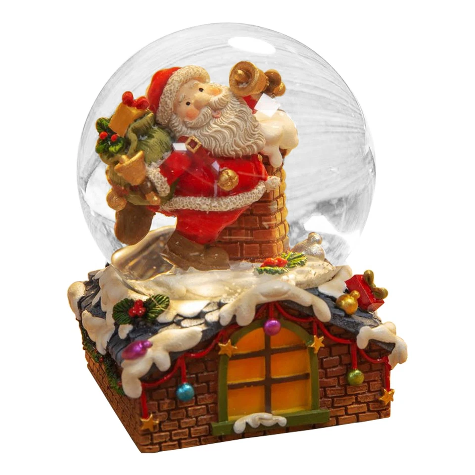Christmas 85mm Snow Globe Waterball - Santa and Chimney