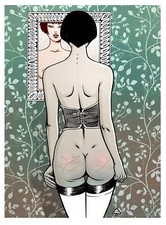 ALESSANDRO SCACCHIA - STAMPA RARA FIRMATA - VALENTINA Guido Crepax erotic art