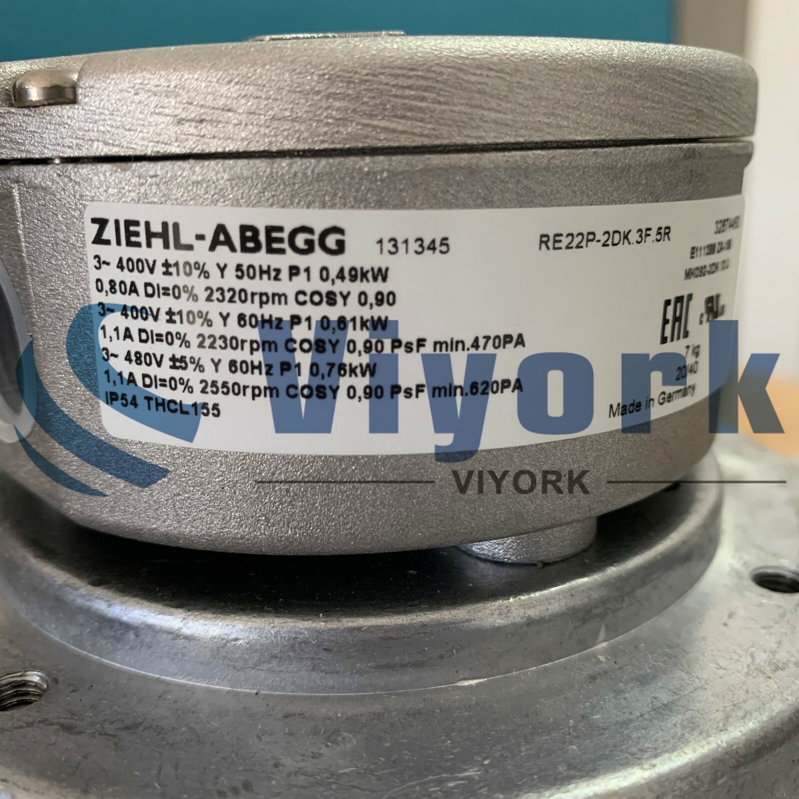ZIEHL-ABEGG RE22P-2DK.3F.5R 131345 COOLING FAN NEW | eBay