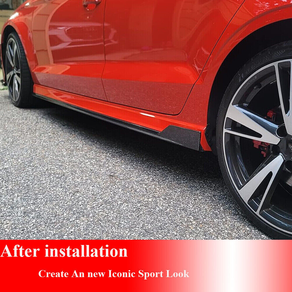 For Audi A3 S-LINE S3 RS3 8V 14-20 REAL CARBON Side Skirt