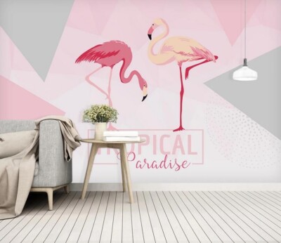 3D Flamingo Design M3974 Tapete Wandbild Selbstklebend Abnehmbare Aufkleber Romy