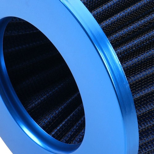 BLUE 3" 76mm Inlet Car Truck Cold Air Intake Cone Replacement Dry Air Filter - Picture 11 of 14