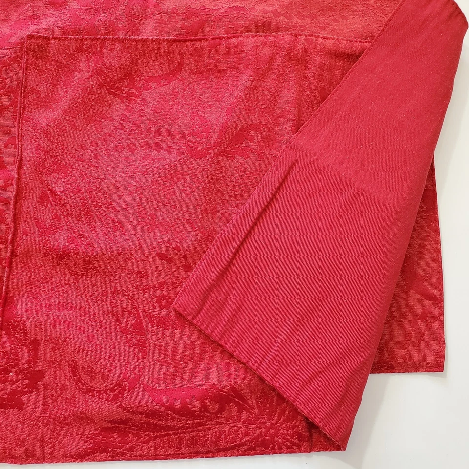 Threshold Set 3 Placemats w 2 Napkins Red Jacquard Botanic 13x17" Cotton Blend - Image 4 of 4