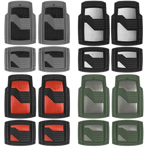 Caterpillar Heavy Duty Premium Car Truck SUV VAN Rubber Floor Mats Universal
