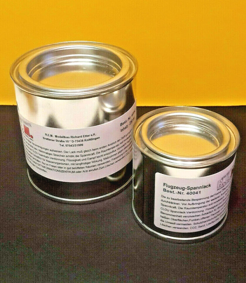 Flugzeug Spannlack von REM (Clou) 100ml/250ml/1000ml *NEU* (35,90-49€ pro 1L)