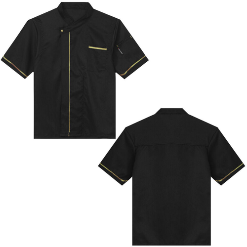 Unisex Chef Coat Kitchen Short Sheeve Jacket Restaurant Chef Uniform Hotel Tops - Picture 9 of 16