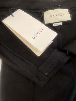 Gucci Womens Red and White Striped Sweat pants Size Large NWT