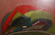 Abstract oil painting signed