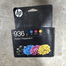 HP 936 Genuine Ink Cartridge 4-Pack Black Cyan Magenta Yellow
