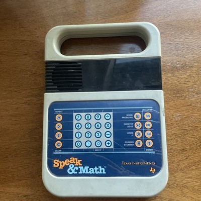 Texas Instruments Speak & Math Learning Toy Electronic Tested Works 1980 Vintage