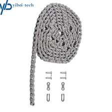 1/2In Chain Pitch #41 Roller Chain 10 feet + 2 Connecting Links Carbon Steel