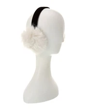 Surell Accessories Eyelash Earmuffs Women's White