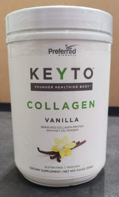 Preferred Elements Keyto Collagen Protein Powder 11.9 oz - Vanilla - EXP 10/2027