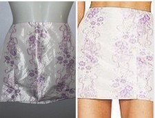 Love Shack Fancy Charma Mini Skirt Size 10 French Lilac Roses/Bows Fitted