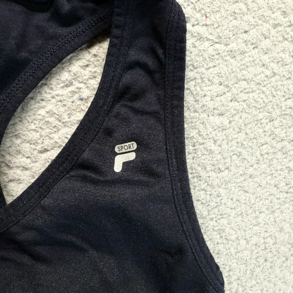 Sujetador deportivo FILA Sport negro para mujer S gimnasio correr yoga entrenamiento espalda deportiva Foto 2 de 4